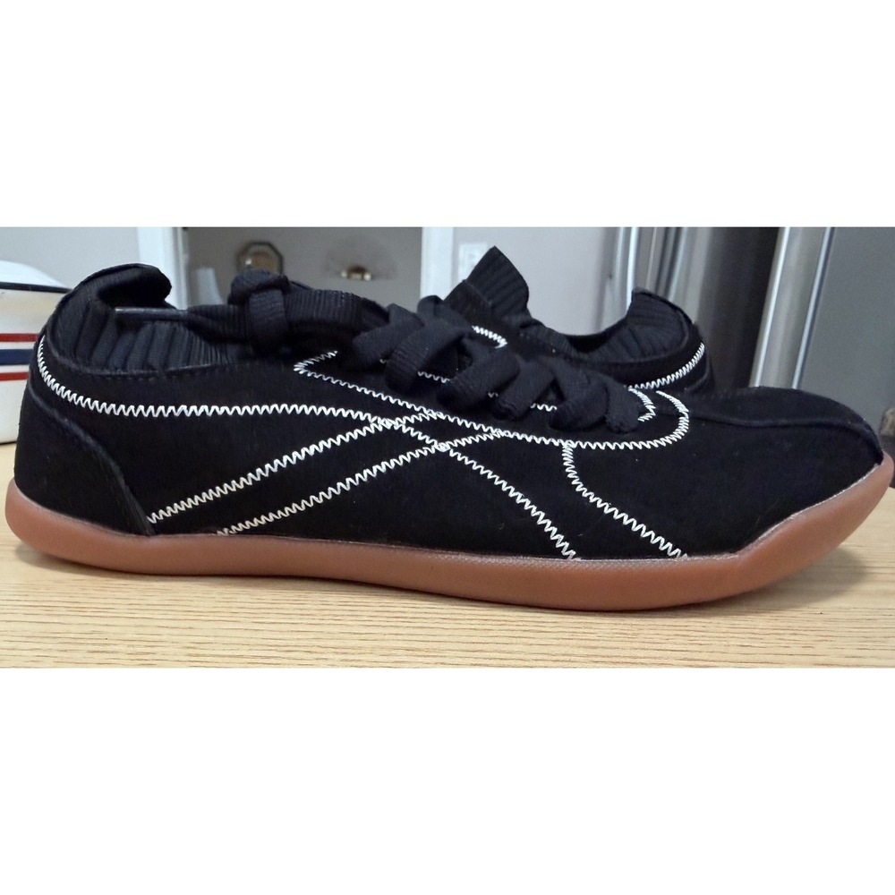 WHITIN Women's Shoes 6.5 Barefoot Pre~Owned Minimalist Blk Gum Sole Wide Toe Box